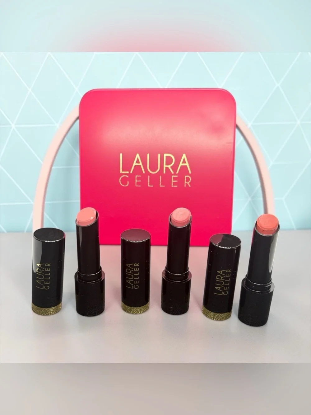 👄LAURA GELLER👄Smart Pout Transfer Proof Lipstick Trio/NIB